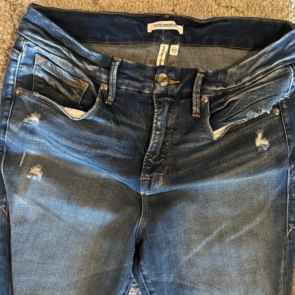 Blue Distressed Women's Jeans